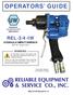 OPERATORS GUIDE REL - 3/4 - IW. HYDRAULIC IMPACT WRENCH with 3/4 Square Drive WARNING. Sealed for UNDERWATER applications. REL-3/4-IW 1Manual 01-14