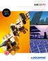 CATALOGUE EXTRACT SIRCO PV. Disconnect switches for photovoltaic applications From 100 to 2000 A, up to 1500 VDC UL 98B & IEC