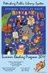 Summer Reading Program Petersburg Public Library System