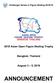 Challenger Series in Figure Skating 2018/ Asian Open Figure Skating Trophy. Bangkok, Thailand. August 3 5, 2018 ANNOUNCEMENT