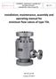Installation, maintenance, assembly and operating manual for minimum flow valves of type TDL