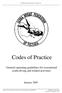 Codes of Practice. General operating guidelines for recreational scuba diving and related activities. January 2005