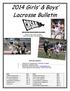 2014 Girls & Boys Lacrosse Bulletin