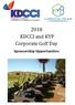 2018 KDCCI and KYP Corporate Golf Day. Sponsorship Opportunities