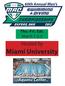 60th Annual Men s. Thu.-Fri.-Sat. March Hosted by. Miami University