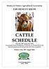Henley & District Agricultural Association THE HENLEY SHOW CATTLE SCHEDULE
