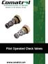 Pilot Operated Check Valves Catalog Quick Reference