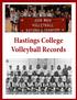 Hastings College Volleyball Records