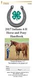 2017 Indiana 4-H Horse and Pony Handbook