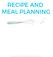 RECIPE AND MEAL PLANNING