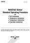 5000TOC Sensor Standard Operating Procedure for TOC Calibration Conductivity Calibration Temperature Calibration Flow Rate Calibration
