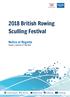 2018 British Rowing Sculling Festival. Notice of Regatta