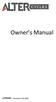 Owner s Manual Revision