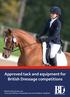 Approved tack and equipment for British Dressage competitions