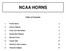 NCAA HORNS. Table of Contents. 1. Florida Gators Arizona Wildcats Texas Tech Red Raiders Kansas State Wildcats 6