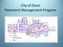 City of Davis Pavement Management Program