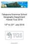 Takapuna Grammar School Geography Department Hawaii Tour 2018