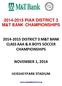 PIAA DISTRICT 3 M&T BANK CHAMPIONSHIPS DISTRICT 3 M&T BANK CLASS AAA & A BOYS SOCCER CHAMPIONSHIPS NOVEMBER 1, 2014
