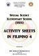 ACTIVITY SHEETS IN FILIPINO 4