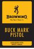 buck mark Pistol autoloading pistol owner s manual
