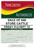 SALE OF 840 STORE CATTLE
