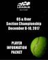 65 & Over Section Championship December 8-10, 2017 PLAYER INFORMATION PACKET