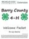Barry County. Welcome Packet. for new families