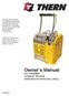 Owner s Manual. For TH330MR1 Hydraulic Winches Dedicated for Personnel Lifting