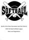 North of the River Recreation and Park District 2018 Fall Adult Softball League Rules and Regulations