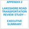APPENDIX 2 LAKESHORE ROAD TRANSPORTATION REVIEW STUDY EXECUTIVE SUMMARY