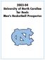 University of North Carolina Tar Heels Men s Basketball Prospectus
