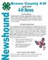 April Final Enrollment. 4-H Royalty Applications. Brown County Leader s Meeting