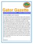 Gator Gazette Gray Middle School Newsletter Volume 1 September 2016