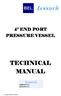 TECHNICAL MANUAL 4'' END PORT PRESSURE VESSEL. Lenntech. Tel Fax.