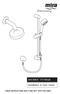 SHOWER FITTINGS. Installation & User Guide THESE INSTRUCTIONS ARE TO BE LEFT WITH THE USER