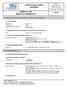 SAFETY DATA SHEET Revised edition no : 1 SDS/MSDS Date : 4 / 10 / 2012