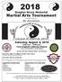 Douglas Grose Memorial Martial Arts Tournament. Saturday, August 4, 2018