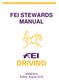 FEI STEWARDS MANUAL ANNEXES Edition August 2018