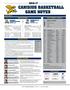 CANISIUS BASKETBALL GAME NOTES