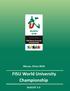 Macau, China FISU World University Championship AUGUST 2-5