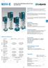 MXV-E. Variable Speed Multi-Stage Vertical Pumps (max 2900 rpm)