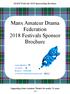 Manx Amateur Drama Federation 2018 Festivals Sponsor Brochure
