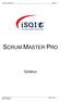 isqi Scrum Master Pro SCRUM MASTER PRO Syllabus isqi GmbH 2018 Syllabus Page 1 SMP V1.5 Syllabus