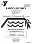 RANDOLPH YMCA Swim Lessons Fall 2017 September 10-November 18 (10-weeks)