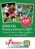 SPAR FAI. Primary School 5s The Biggest Competition in Primary Schools Soccer. PER SCHOOL Enter your school now at