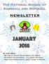The National School of Baseball and Softball NEWSLETTER. January 2018