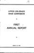 UPPER COLORADO RIVER COMMISSION FIRST ANNUAL REPORT MARCH 20, 1950