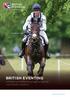 BRITISH EVENTING. Affiliated competition and regional training FOR RIdERS UNdER 21. britisheventing.com