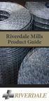 Riverdale Mills. Product Guide