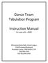 Dance Team Tabulation Program. Instruction Manual For use with a MAC
